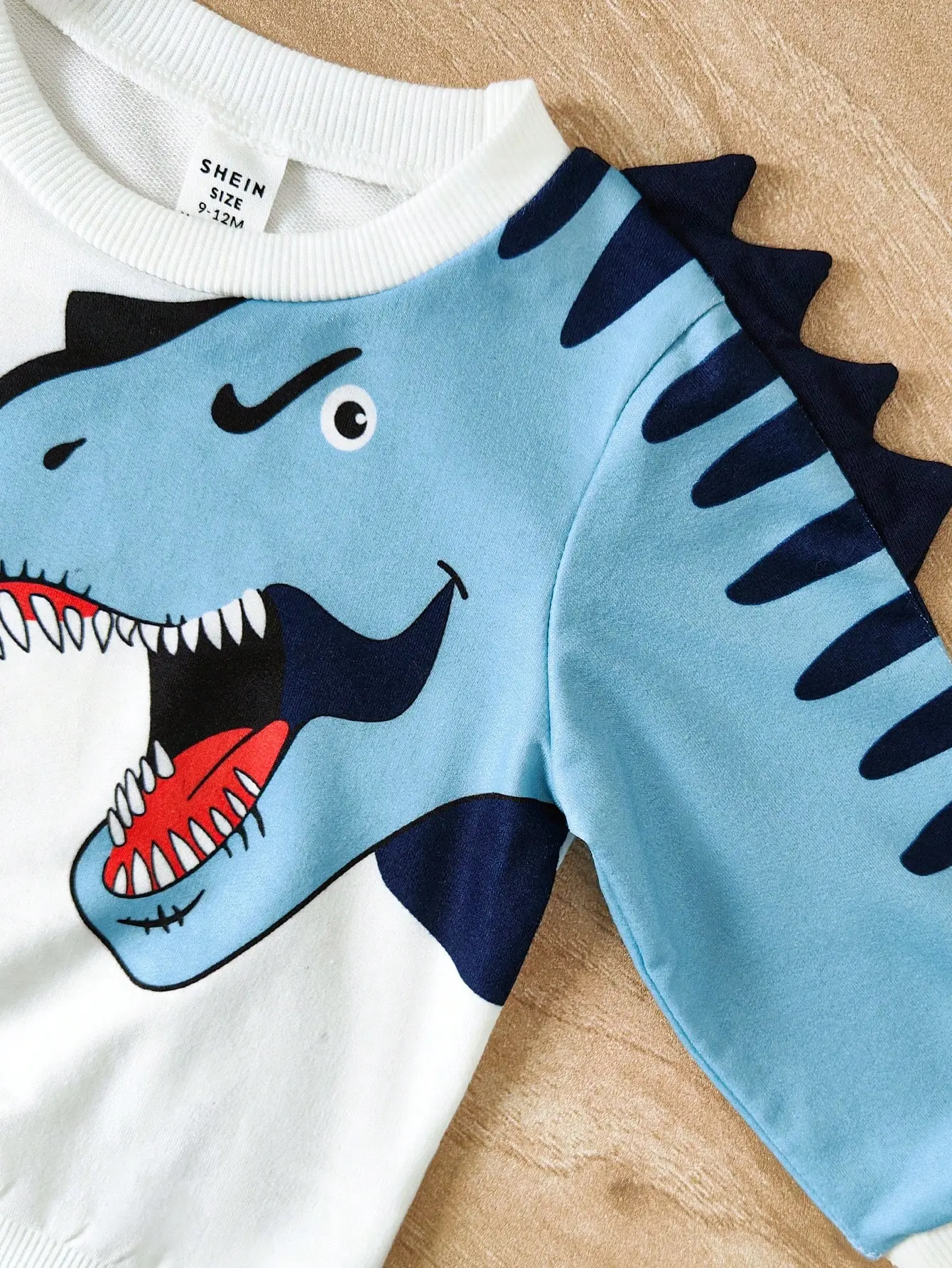 2-Piece Spring And Autumn Baby Boy Casual Cute Comfortable Sports Outdoor Long Sleeve Pants Suit Dinosaur Print DX2731