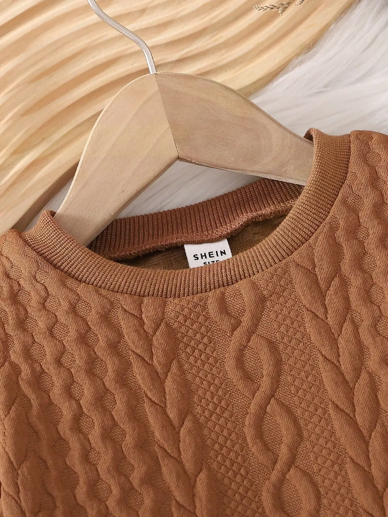 Brown Sweatshirts For Male Infants In Autumn And Winter Long Sleeves For Home Leisure And Warmth