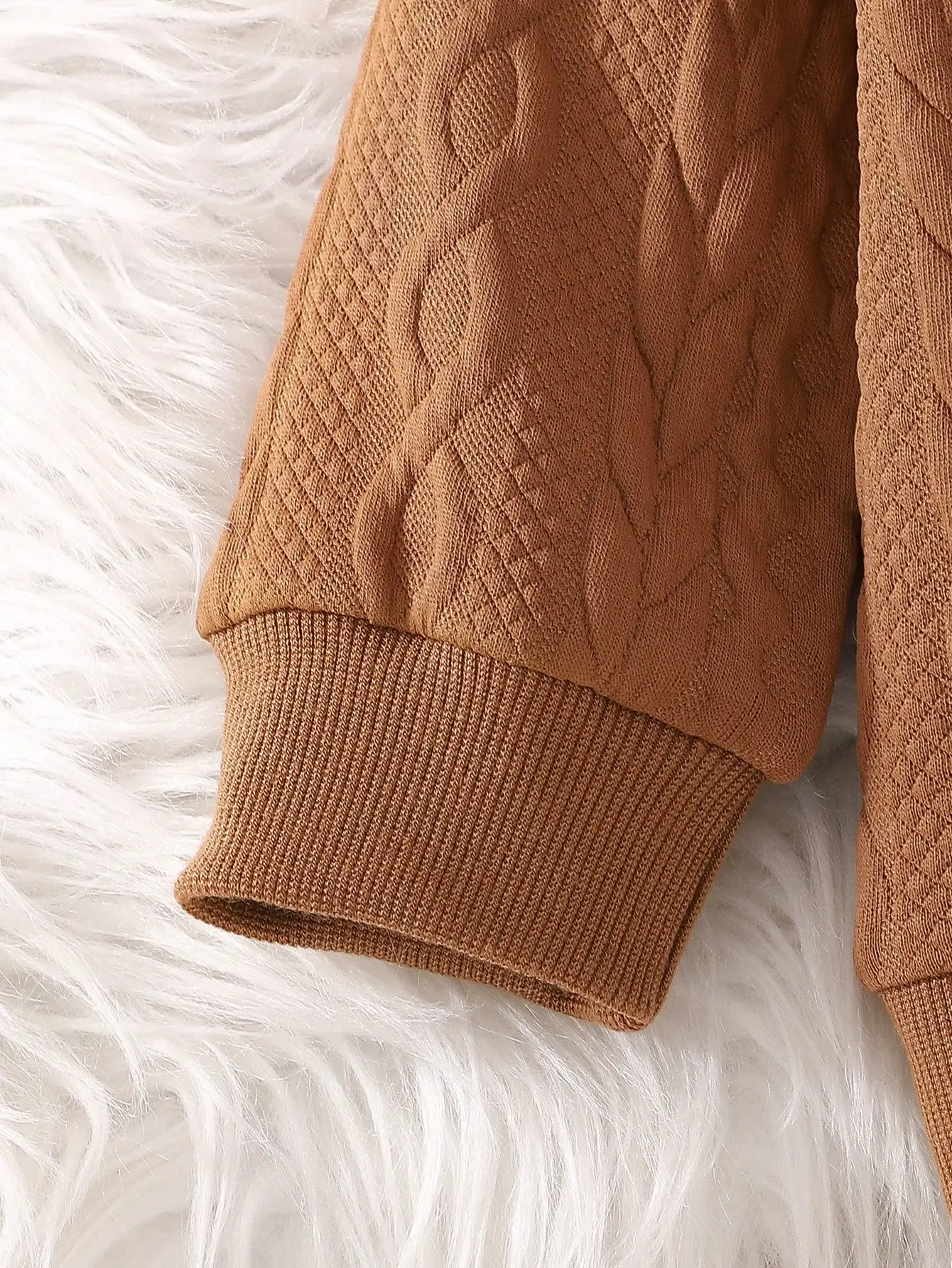 Brown Sweatshirts For Male Infants In Autumn And Winter Long Sleeves For Home Leisure And Warmth