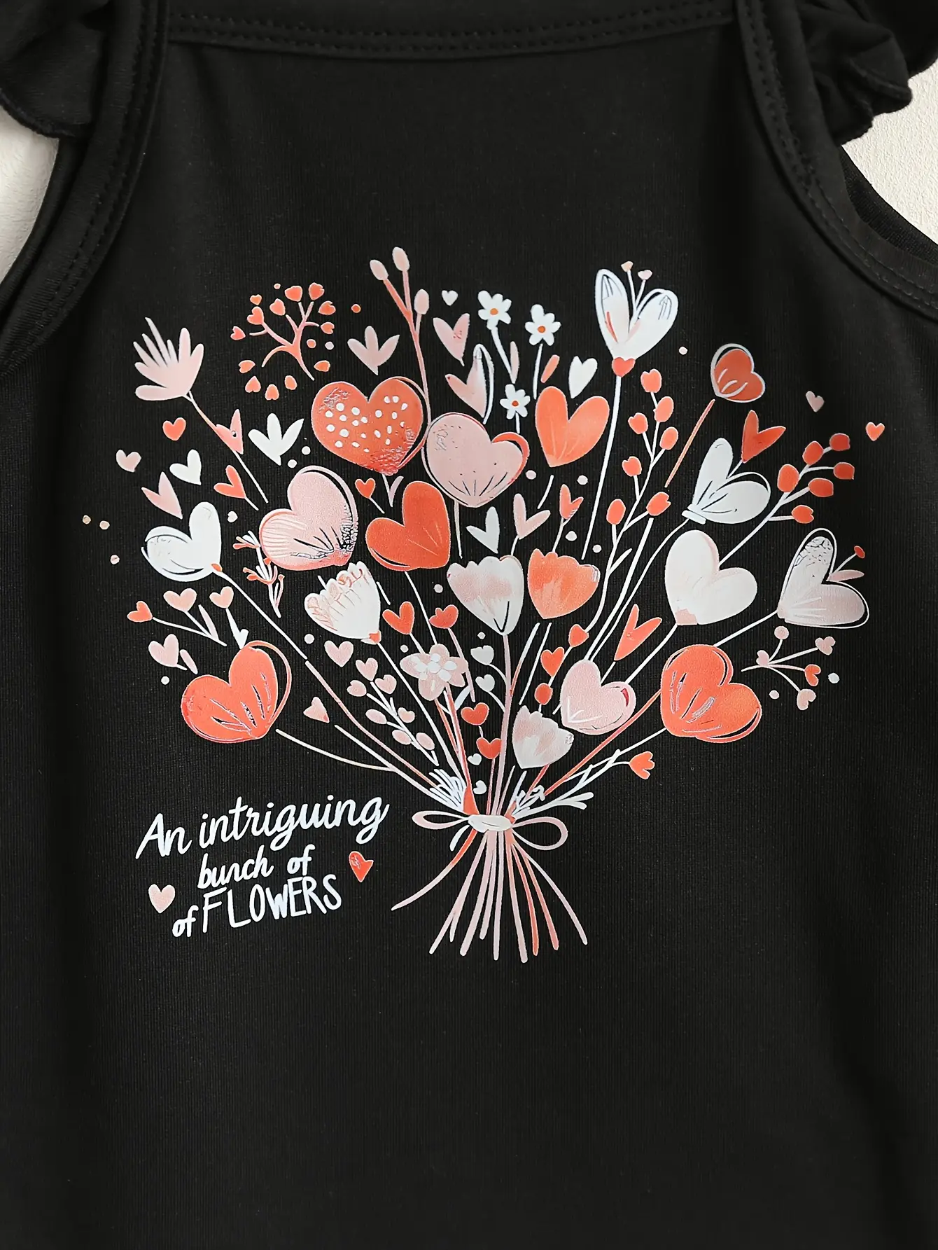 A 3-Piece Set Of Cute Summer Fly-Sleeved Halter Jumpsuit For Baby Girls And A Simple Floral Printed Triangular Halter