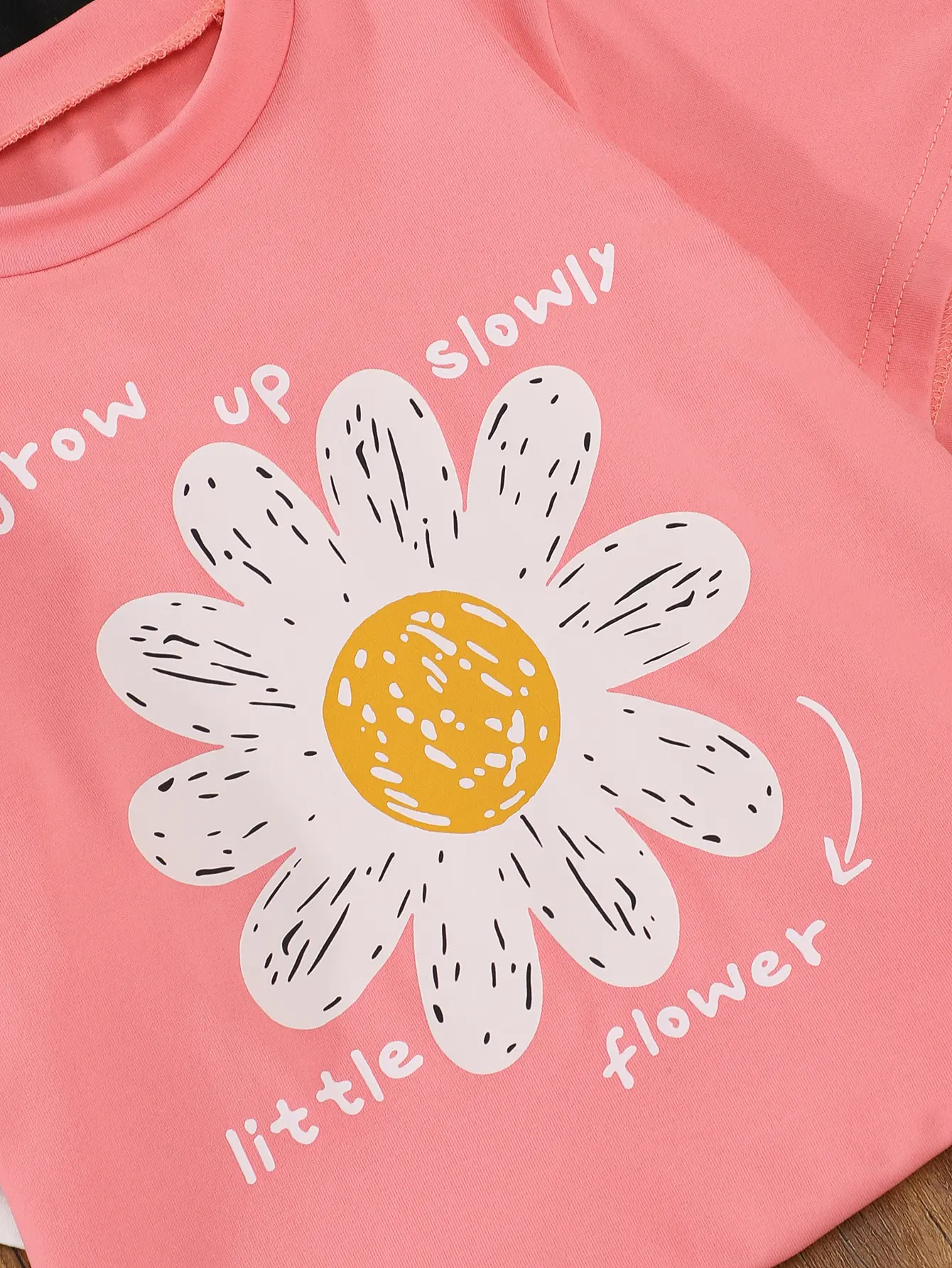 3-Piece Round-Neck Flower-Printed Girls' Short-Sleeved T-Shirt A New Summer Multi-Color And Versatile Top For Girls