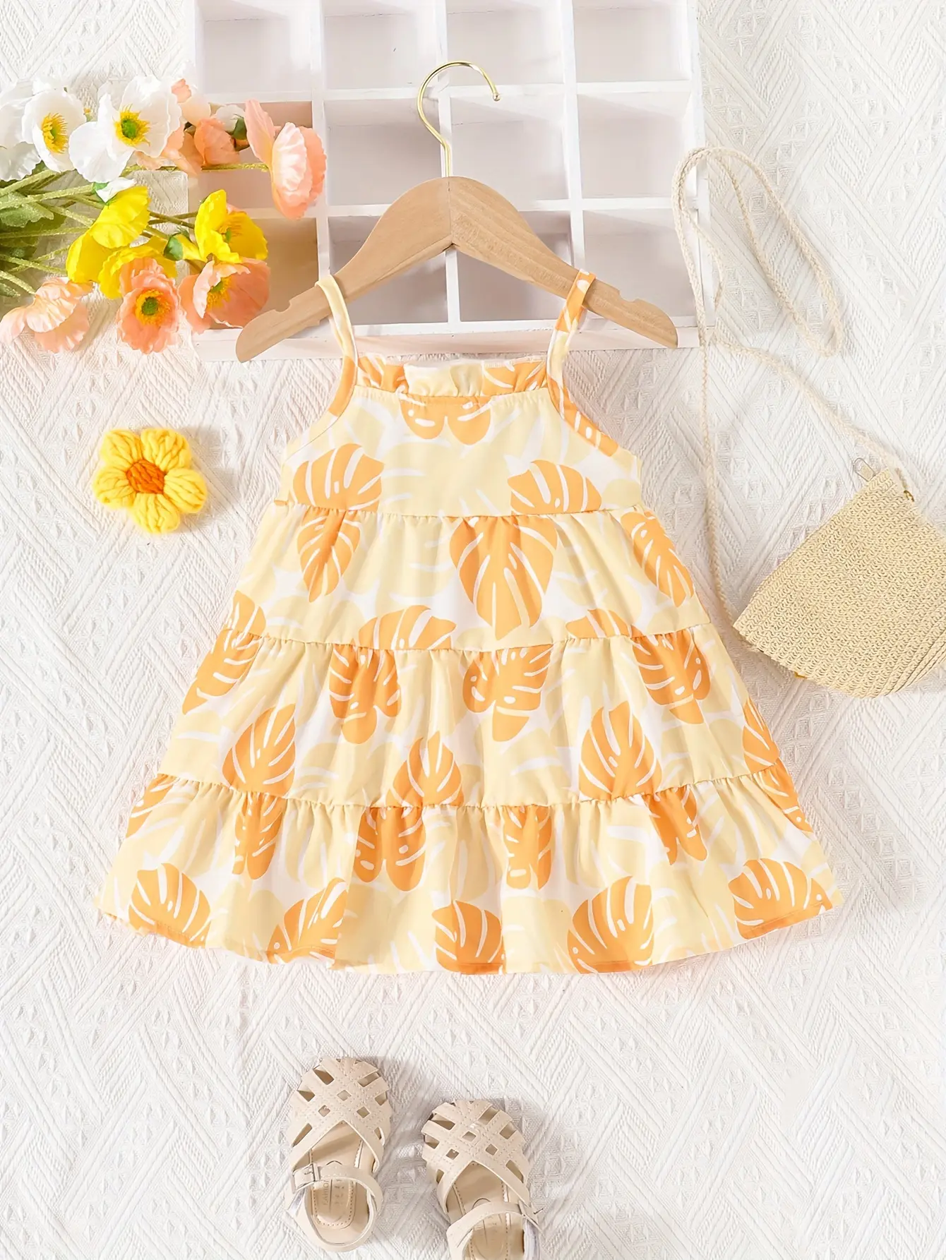 Summer Baby Girl New Cute Travel Holiday Dress Beach Beach Holiday Dress Halter Tank Top Cake Dress Comfortable and Breathable