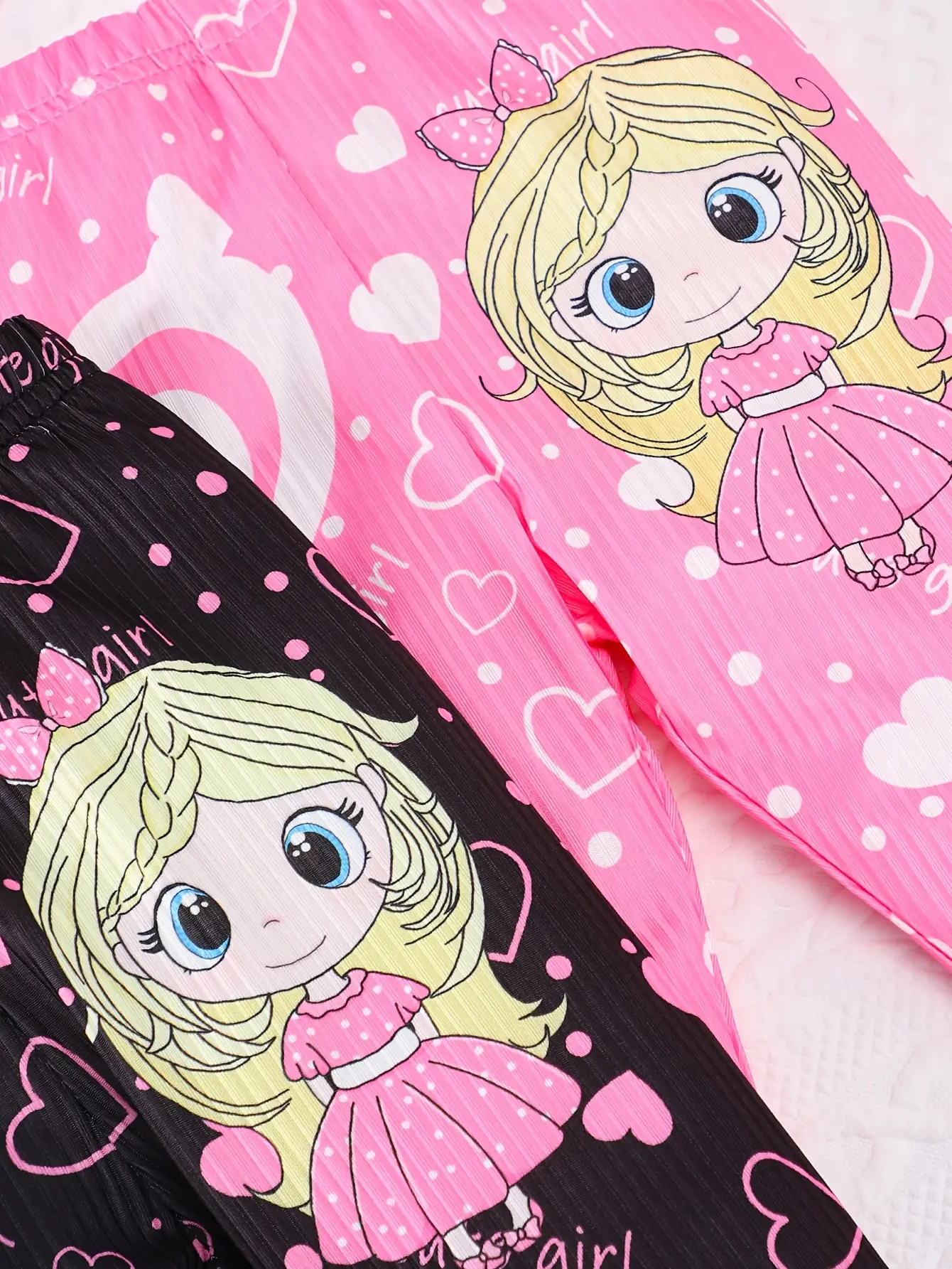 3pieces Spring/Summer Cute Little Girl Printed Casual Pants 3 Pairs For Baby Girls Summer Outdoor Sports Pants