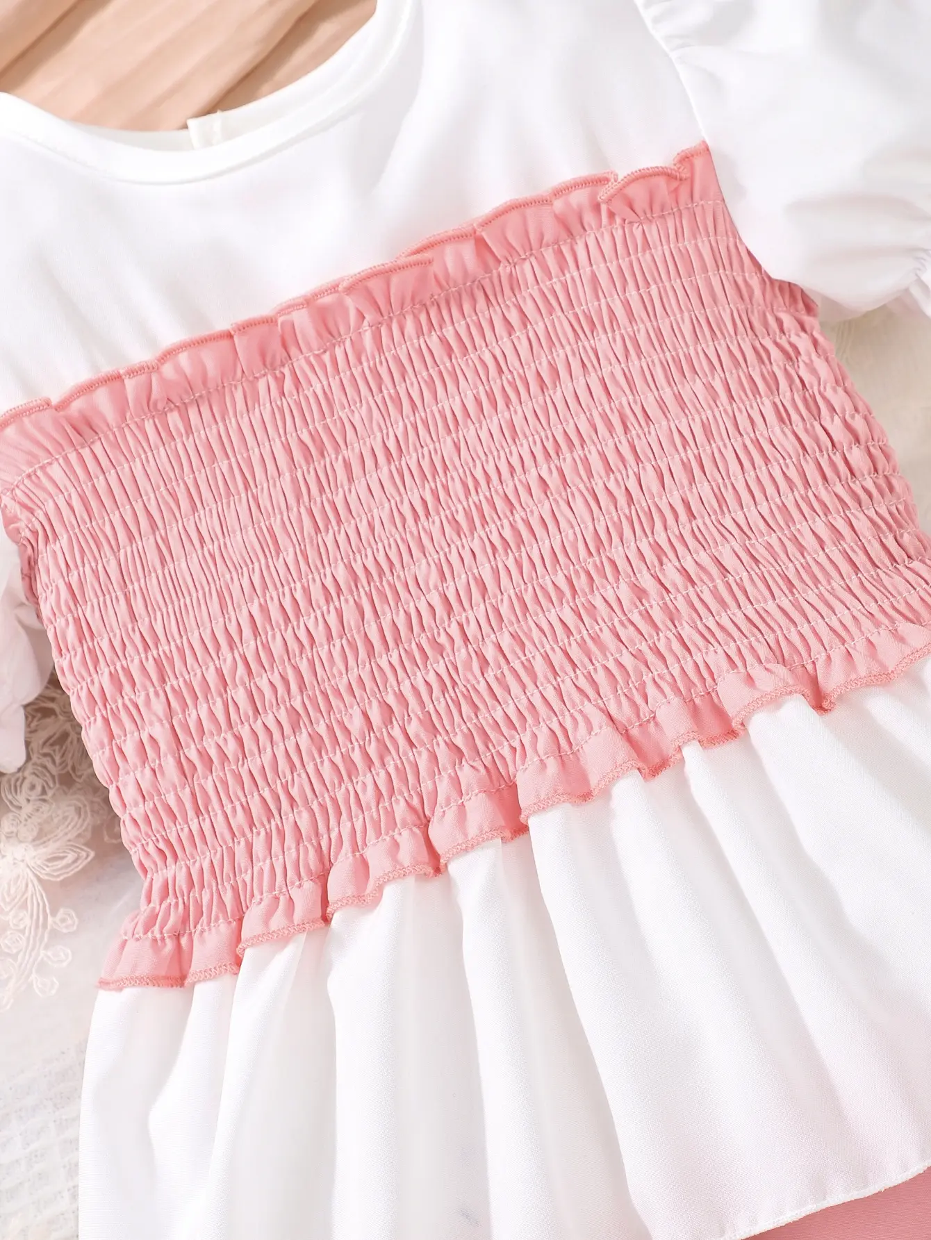 Two-Piece Summer Waist-Cinching Girls' Short-Sleeved T-Shirt Color-Blocking Dress Top Short Pants Cute Girls' Vacation Set