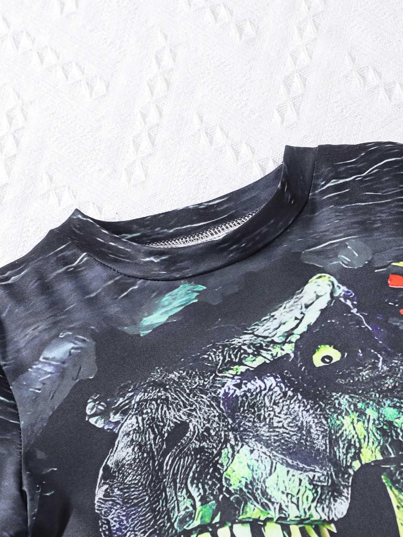 Summer Dinosaur Print Boys' Short-Sleeved And Short-Pants Set A Light And Refreshing 2-Piece Set For Children In Summer
