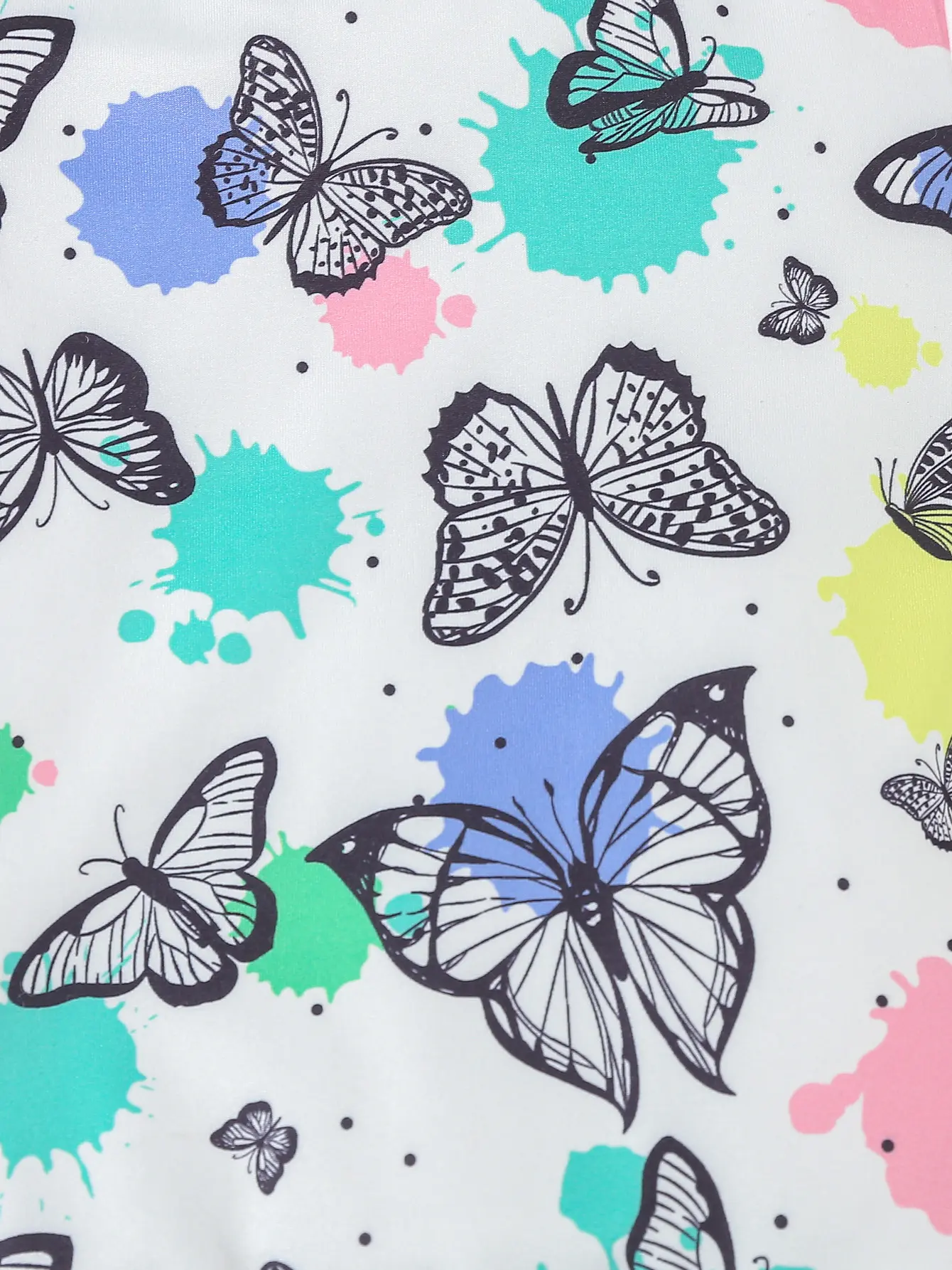A 3-Piece Round-Neck Floral Print Short-Sleeved T-Shirt For Girls A New Summer Casual Girl's Outfit And A Multi-Color Top