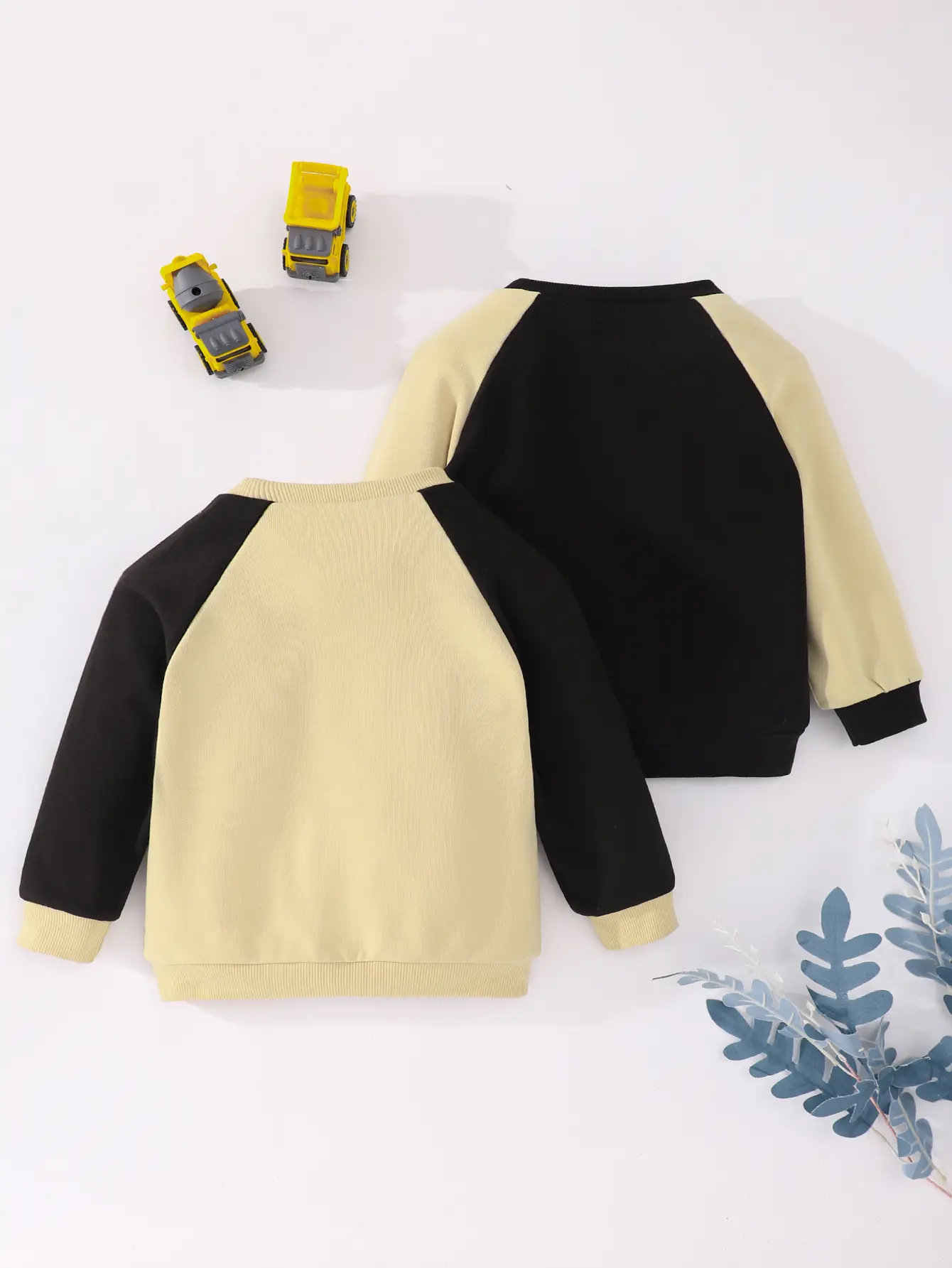 Spring And Autumn Children's Off-Road Vehicle Printed Color-Blocking Sweatshirt 2-Piece Set Casual Long-Sleeved For Little Boys
