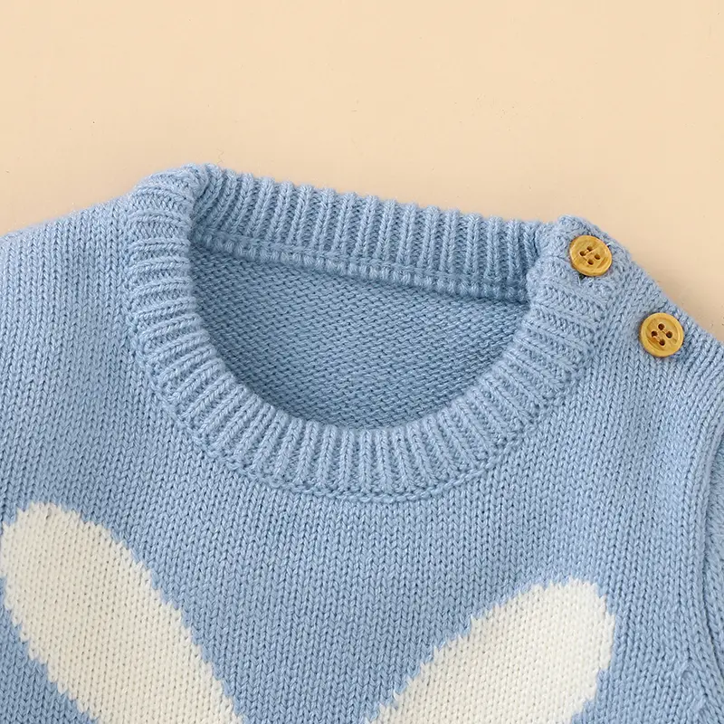 Baby Romper Knitted Infant Boys Girls Jumpsuit Long Sleeve Autumn Newborn Children Clothing Easter Cute Cartoon Rabbits Overalls
