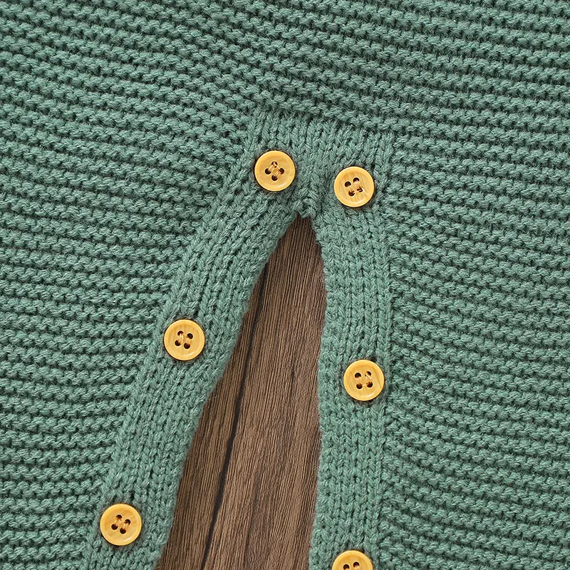 Newborn Baby Rompers Knitted Infant Girls Boys Jumpsuit Long Sleeve Autumn Kid Clothing 0-18M Overalls Fashion Solid Cute Loving