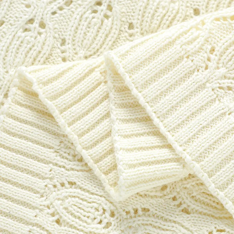 Knit Baby Blanket Cotton 90*70CM Toddler Swaddle Wrap Soft Plaid Newborn Boys Infant Girls Bedding Quilt Fashion Solid Sleepsack