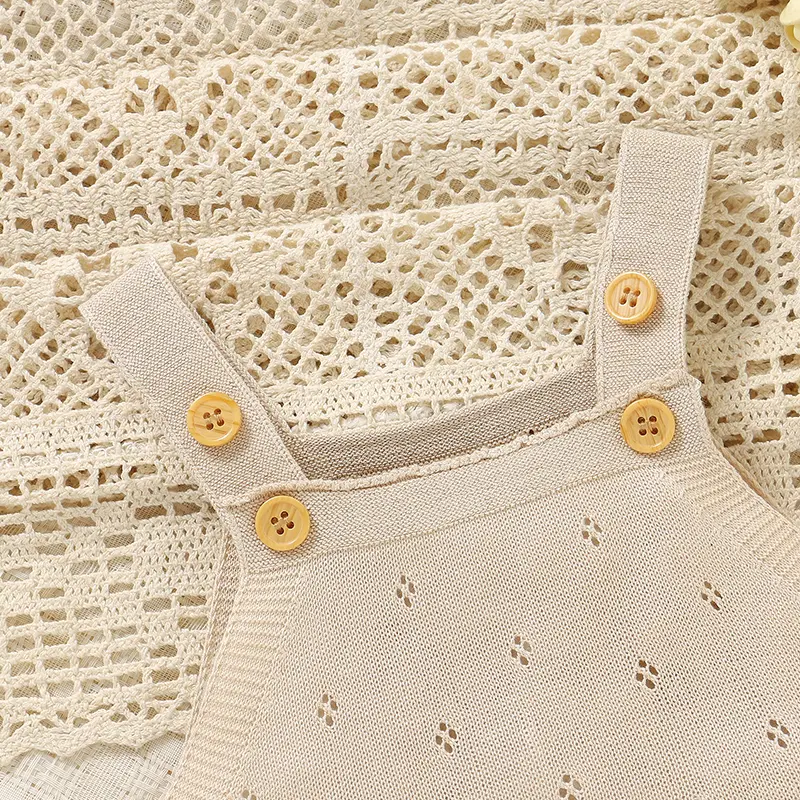 Baby Bodysuits Knit Sleeveless Toddler Child Sling Clothes 0-18M Overalls Fashion Solid Newborn Infant Boys Girl Jumpsuit Summer