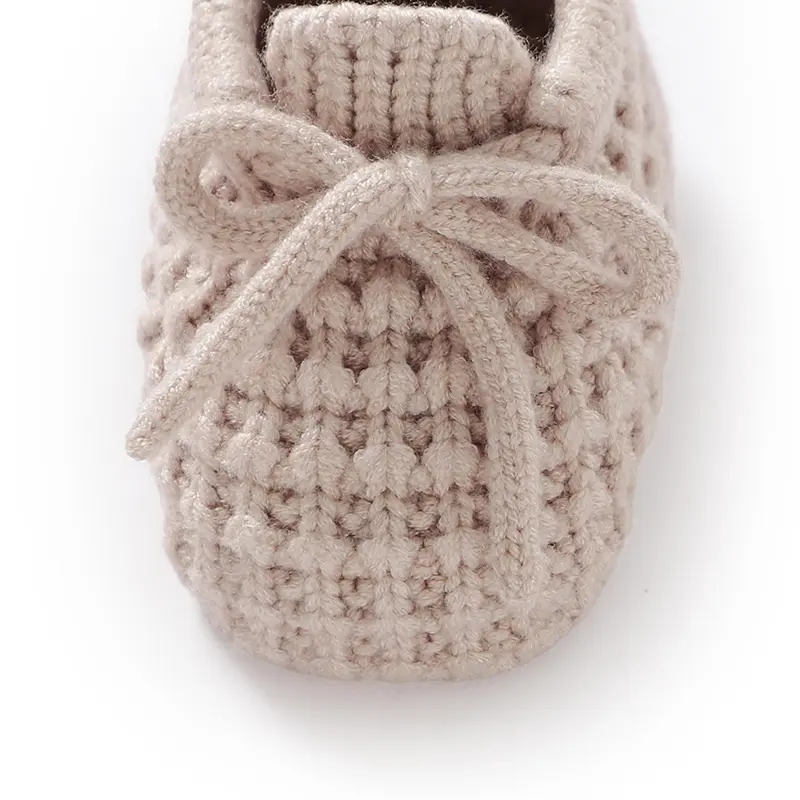 Newborn Baby Shoes Knit Infant Boy Girl Bedding Boots 0-18M Fashion Solid Bandage Toddler Children Footwear Clothing Accessories