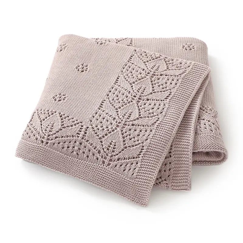Baby Blankets Cotton Knitted Newborn Bedding Quilt 100*80cm Breathable Infant Stroller Nursing Swaddle Wrap Plaid Receiving Mats