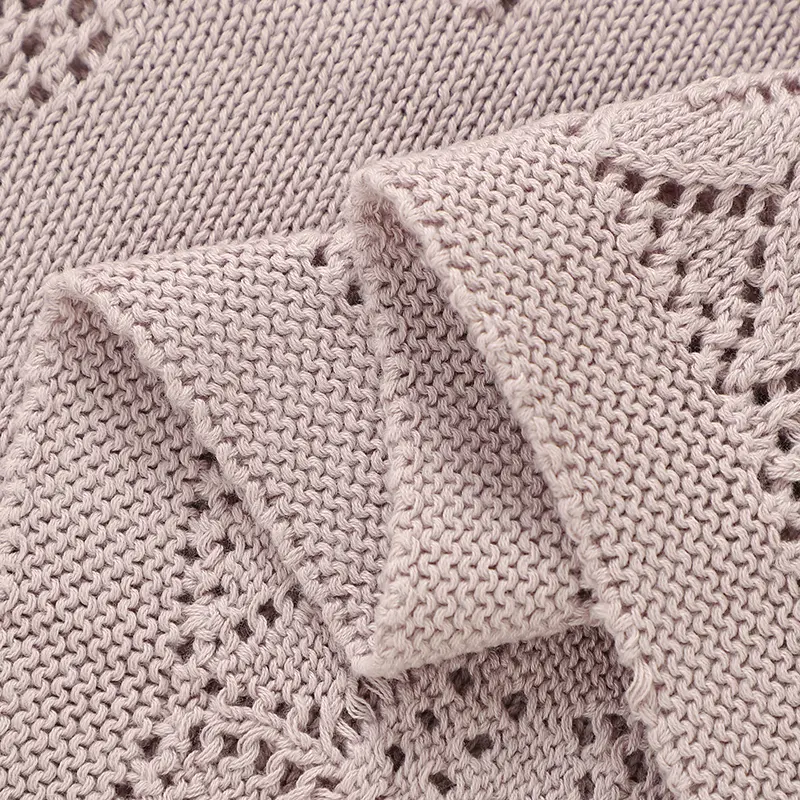 Baby Blankets Cotton Knitted Newborn Bedding Quilt 100*80cm Breathable Infant Stroller Nursing Swaddle Wrap Plaid Receiving Mats