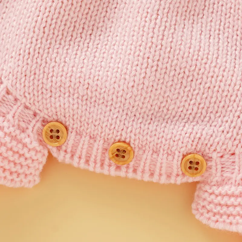 Newborn Baby Bodysuit Knitted 0-18M Overalls Fashion Solid Ruffles Romper Infant Girl Jumpsuit Sleeveless Tops Children Clothing