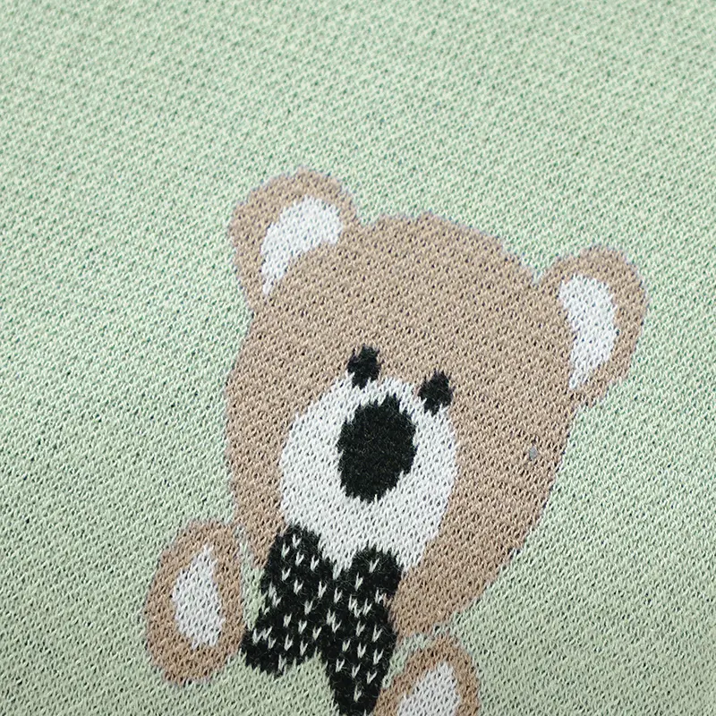 Newborn Baby Blanket Cotton Knit Infant Boy Girl Bedding Quilt Fashion Cute Cartoon Bear 90*70CM Toddler Swaddle Wrap Super Soft