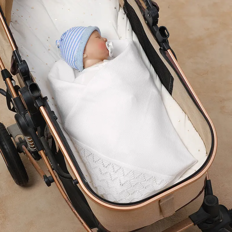 Infant Cotton Baby Blanket Knit Newborn Boy Girl Bedding Quilt Fashion Hollow Out Solid 90*70CM Toddler Swaddle Wrap Super Soft
