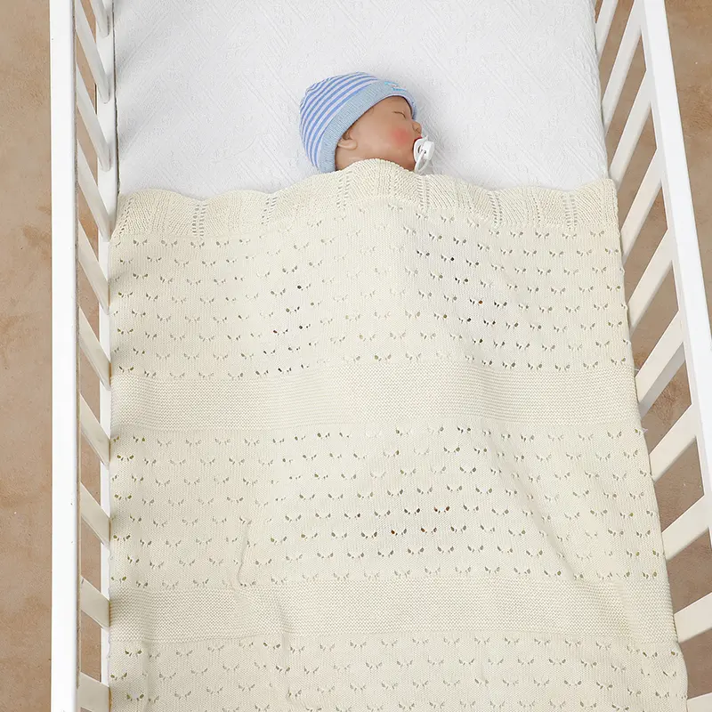 Baby Blanket Knitted Toddler Swaddling Newborn Stroller Wrap 90*70CM Plaid Sleepsack Infant Boy Girl Bedding Quilt Fashion Solid