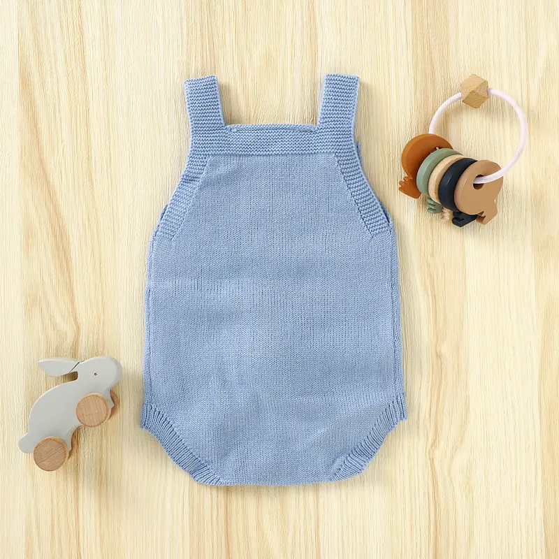 Newborn Baby Bodysuit Knit Infant Boys Girls Jumpsuit Long Sleeve Spring Toddler Kid Clothing   Cute Cartoon Rabbit 0-18M Easter