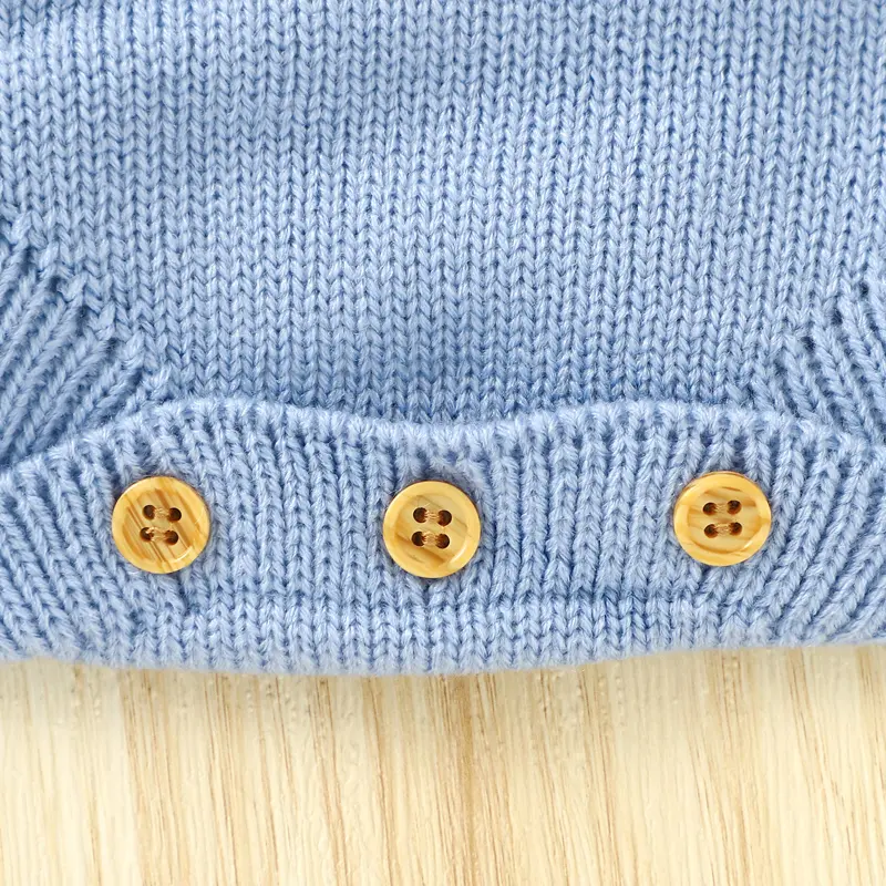 Newborn Baby Bodysuit Knit Infant Boys Girls Jumpsuit Long Sleeve Spring Toddler Kid Clothing   Cute Cartoon Rabbit 0-18M Easter