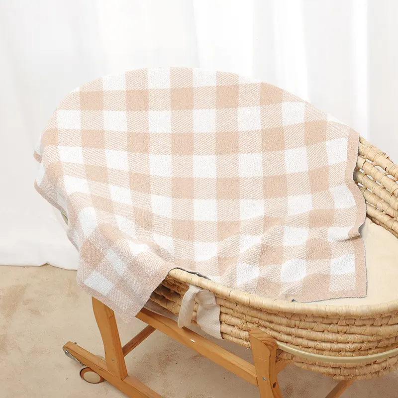 Baby Blanket Knitted Toddler Swaddling Newborn Stroller Wrap 90*70CM Plaid Sleepsack Infant Boy Girl Bedding Quilt Fashion Wram