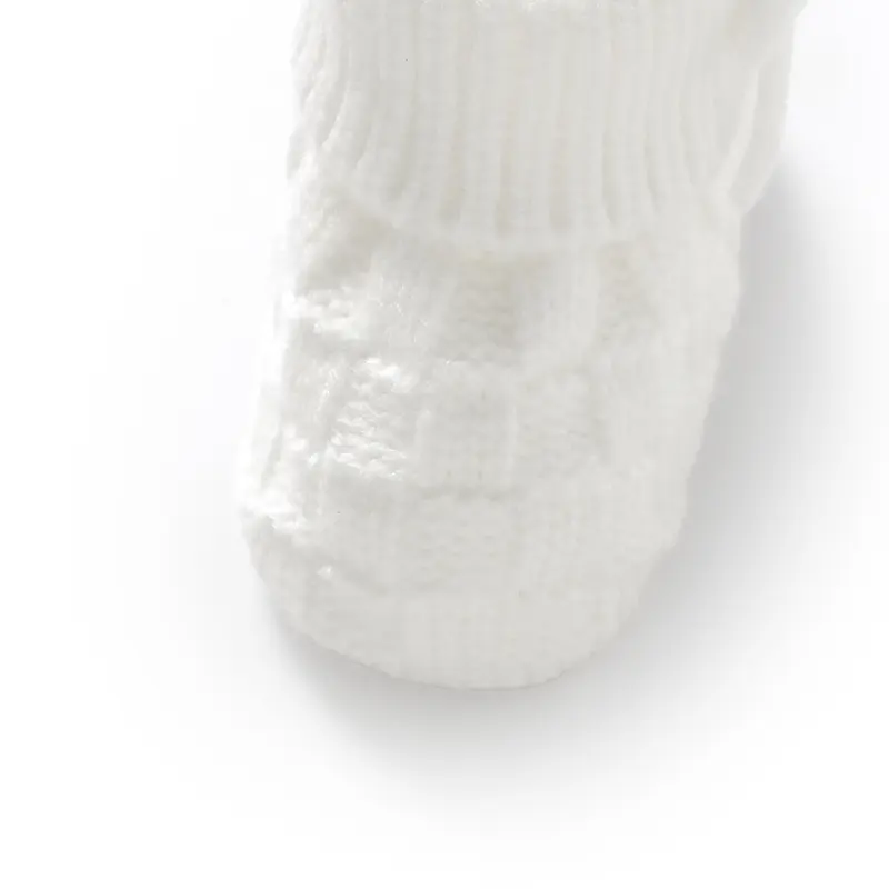 Baby Shoes Knit Warm Toddler Child Bedding Footwear 0-18M Newborn Clothing Accessories Infant Boys Girls Boots Fashion Solid Bow