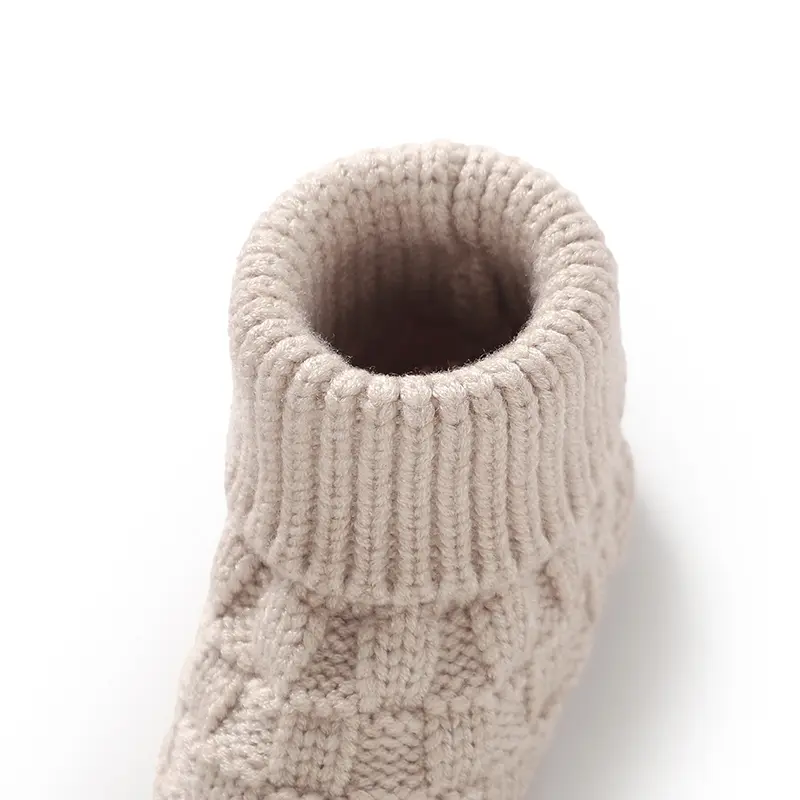 Newborn Baby Shoes Knitted Clothing Accessories Infant Boy Girl Boots Fashion Solid Warm Toddler Children Bedding Footwear 0-18M