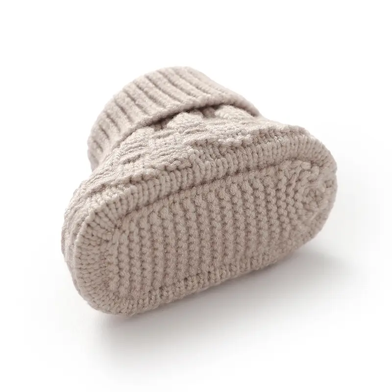 Newborn Baby Shoes Knitted Clothing Accessories Infant Boy Girl Boots Fashion Solid Warm Toddler Children Bedding Footwear 0-18M