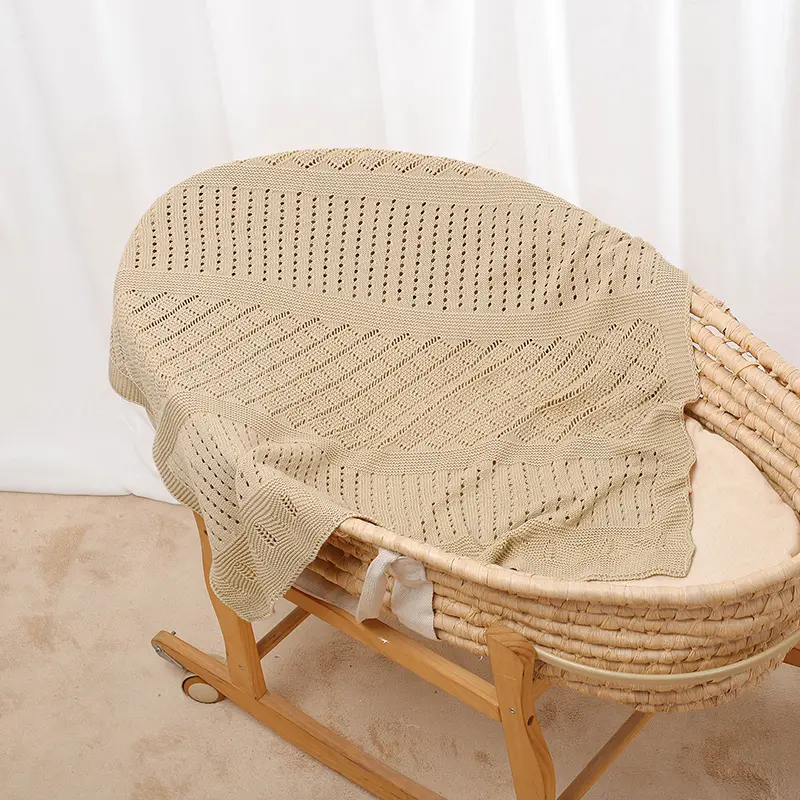 Newborn Baby Blanket Knitted Infant Boy Girl Bedding Quilt Fashion Solid Toddler Swaddling Stroller Wrap 90*70CM Plaid Sleepsack