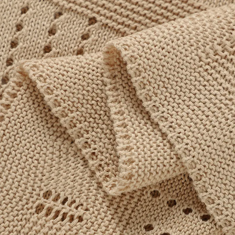 Newborn Baby Blanket Knitted Infant Boy Girl Bedding Quilt Fashion Solid Toddler Swaddling Stroller Wrap 90*70CM Plaid Sleepsack