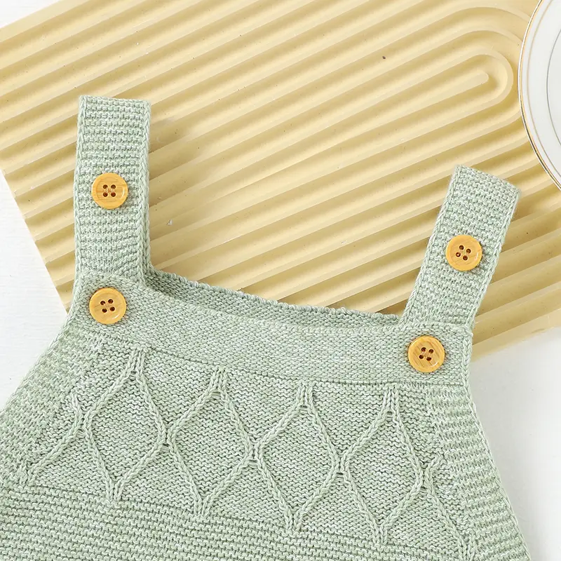 Newborn Baby Bodysuits Knitted Infant Boy Girl Solid Sling Clothing Casual Sleeveless Summer Toddler Children Tops Outfits 0-18m