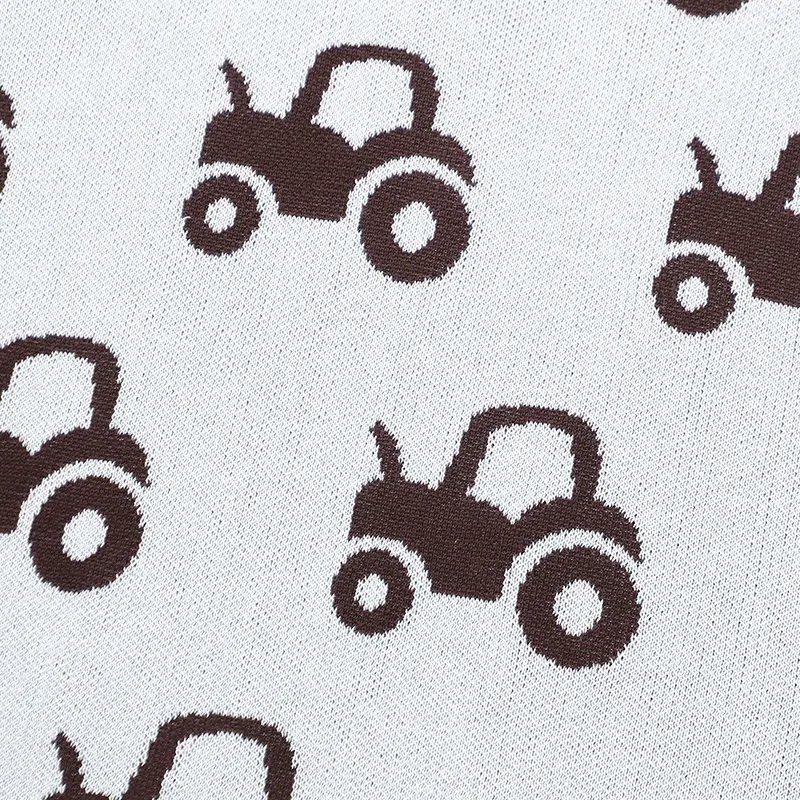 Baby Blanket Knitted Toddler Swaddling Newborn Stroller Wrap 100*80CM Plaid Sleepsack Infant Boy Girl Bedding Quilt Cartoon Cars