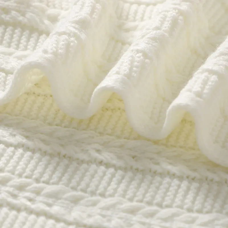 Infant Baby Blanket Knit Newborn Boys Girls Bedding Quilt Fashion Hollow Out Solid 90*70CM Toddler Swaddle Wrap Super Soft Plaid