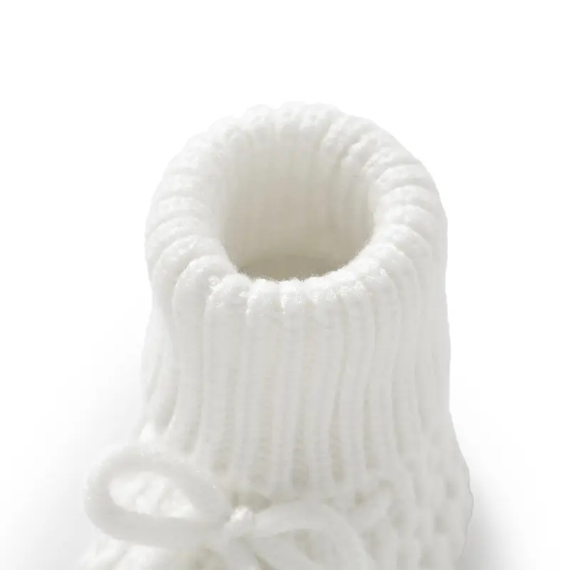 Newborn Baby Shoes Knit Boy Girl Bedding Boots 0-18M Fashion Solid Bandage Toddler Children Footwear Infant Clothing Accessories