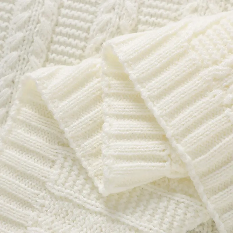 Infant Baby Blanket Knit Newborn Boys Girls Bedding Quilt Fashion Hollow Out Solid 90*70CM Toddler Swaddle Wrap Super Soft Plaid
