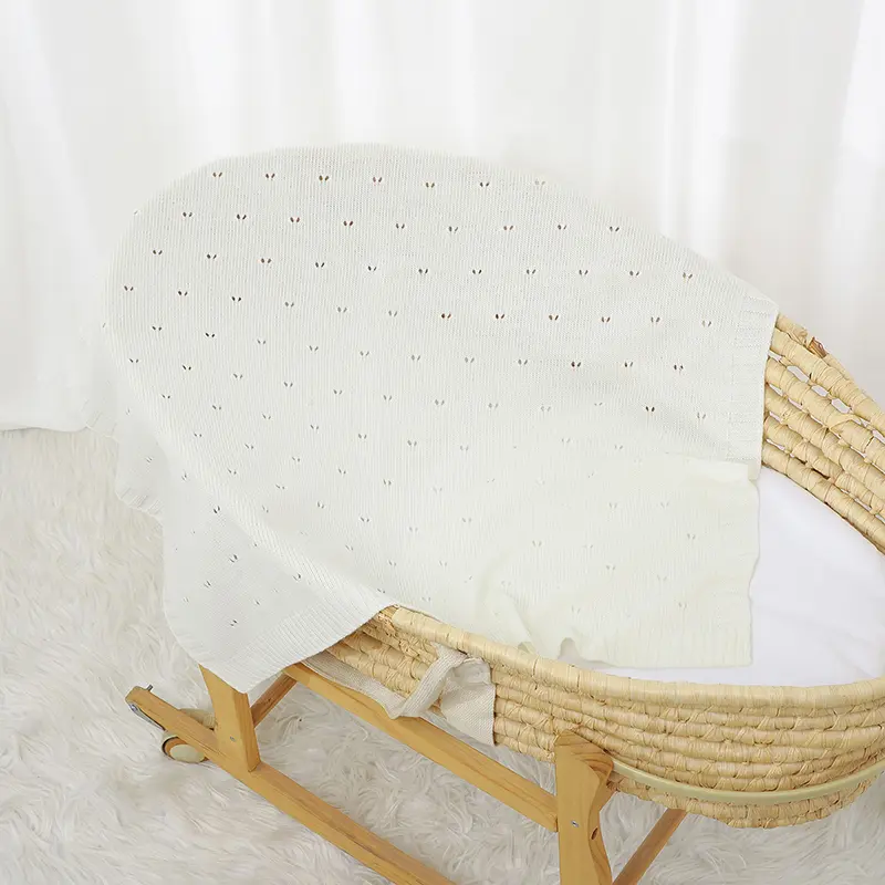 Baby Blanket Knitted Solid Newborn Boy Girl Bedding Quilt 90*70CM Infant Stroller Swaddling Wrap Super Soft Plaid Sleepsack Warm