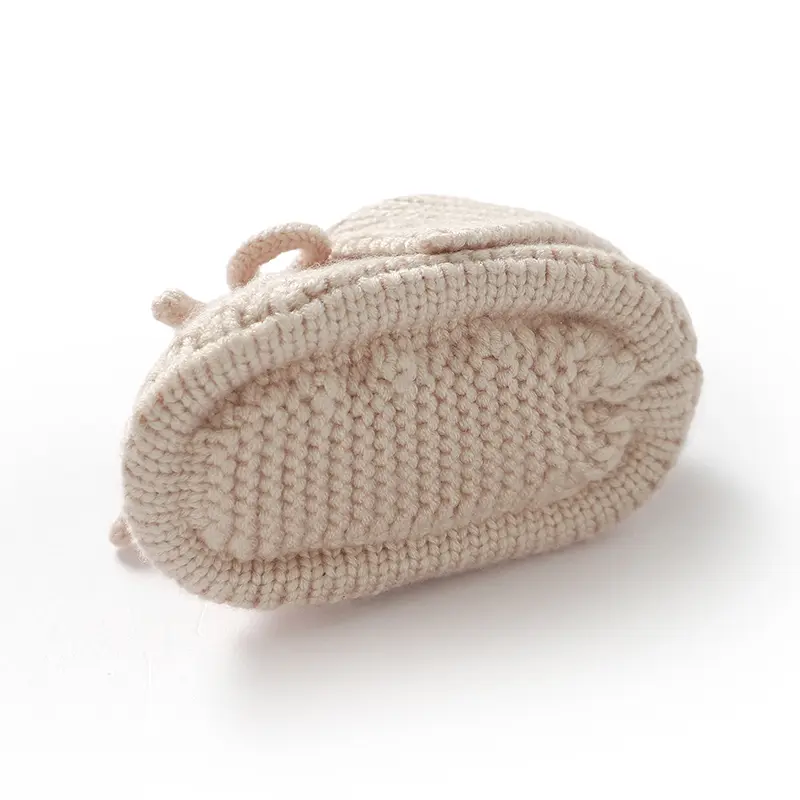 Baby Shoes Knitted Infant Child Bed Footwear 0-18M Cute Turn-down Breathable Newborn Boys Girls Walk Boots Fashion Solid Bandage