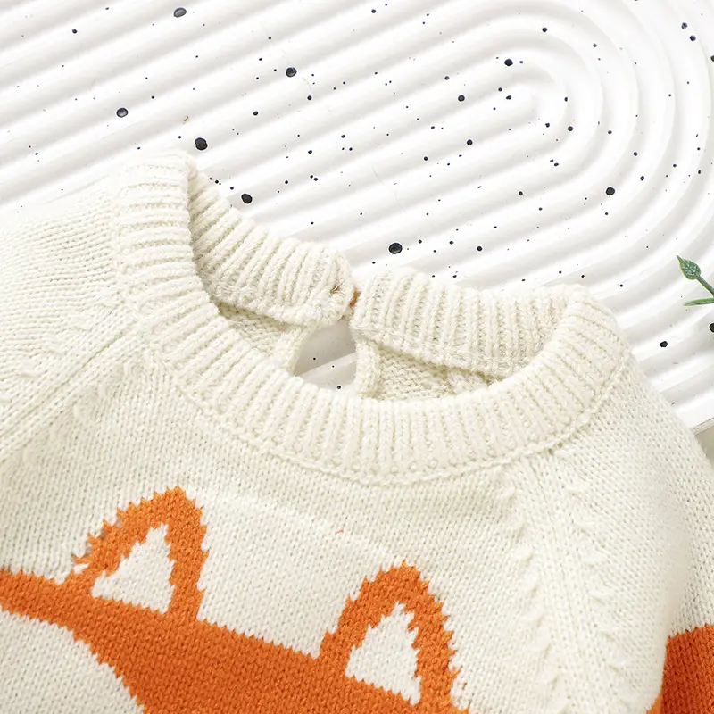Baby Sweaters Knitted Newborn Kid Clothing Fashion Striped Cute Fox Tops Outerwear Infant Girls Boys Pullover Long Sleeve Autumn