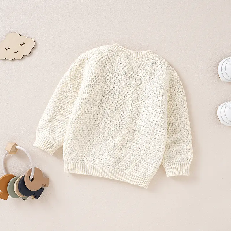 Baby Sweater Cotton Knitted Newborn Kid Clothing Fashion Solid Tops Outerwear Infant Girls Boys Cardigan Long Sleeve Autumn 0-3Y