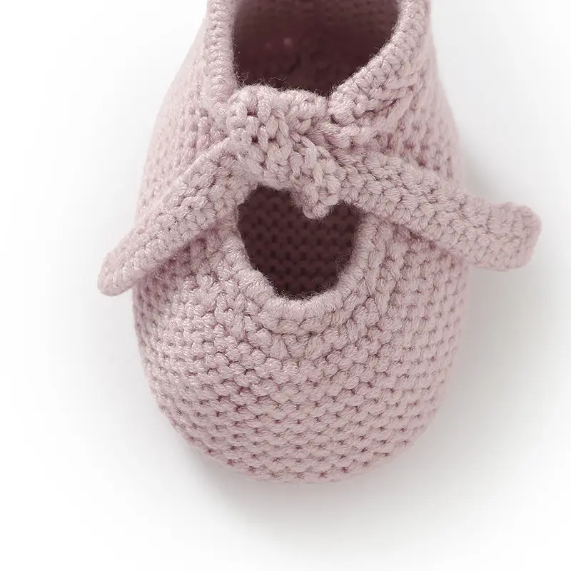 Baby Shoes Knit Newborn Boy Girls Bed Boots Fashion Cute Bow Infant Clothing Accessories Toddler Children Shallow Footwear 0-18M