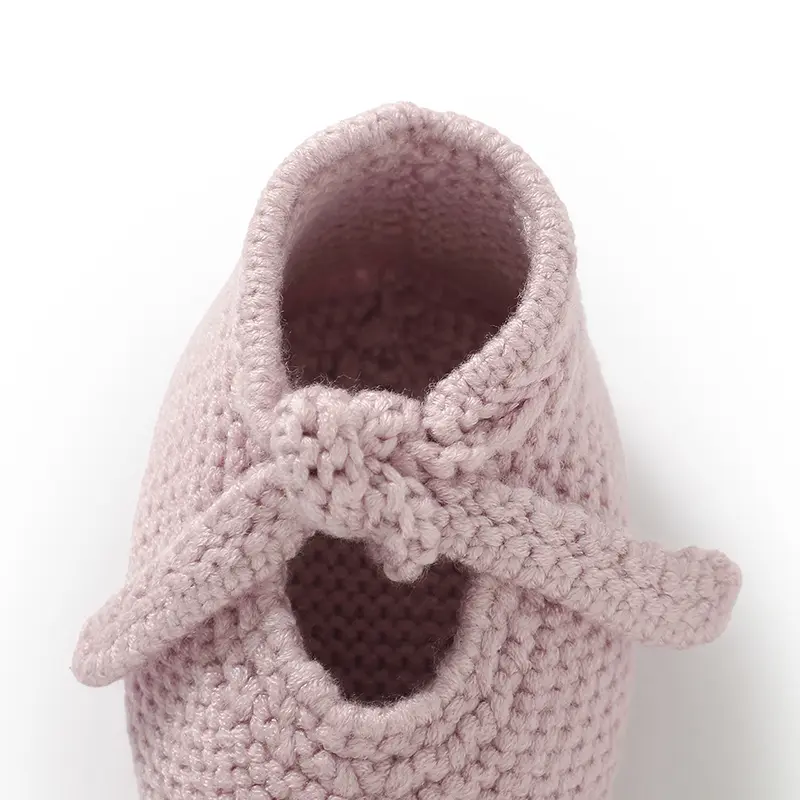 Baby Shoes Knit Newborn Boy Girls Bed Boots Fashion Cute Bow Infant Clothing Accessories Toddler Children Shallow Footwear 0-18M