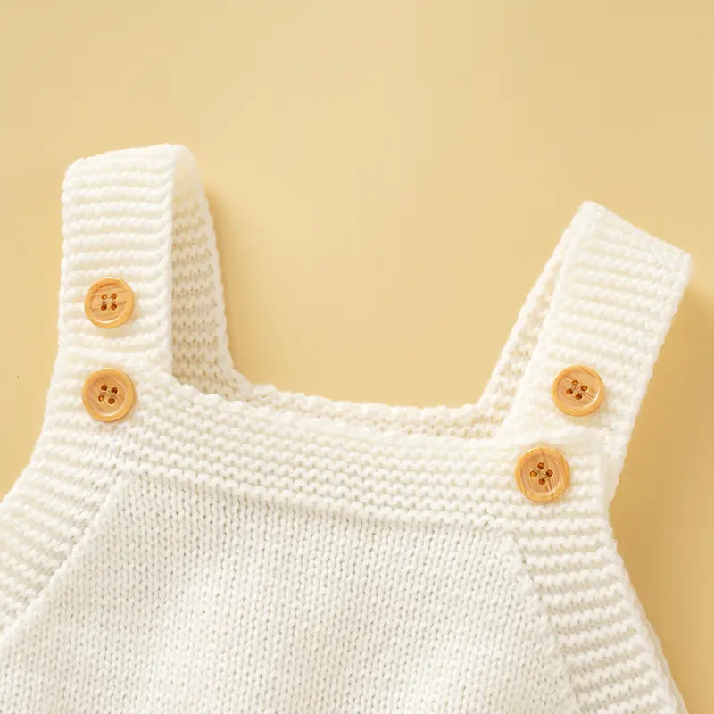 Baby Bodysuit Knitted Infant Girl Jumpsuit Sleeveless Tops Newborn Children Clothing 0-18M Overalls Fashion Solid Ruffles Romper