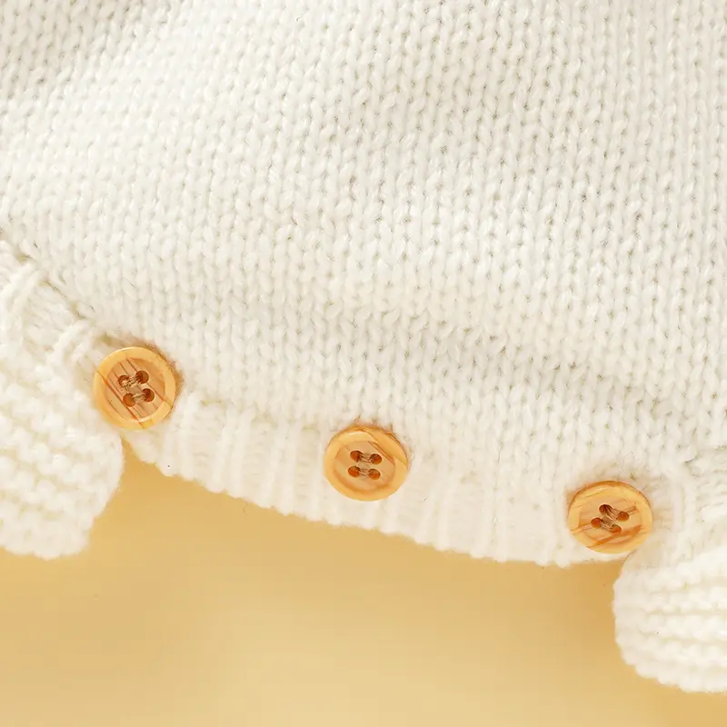 Baby Bodysuit Knitted Infant Girl Jumpsuit Sleeveless Tops Newborn Children Clothing 0-18M Overalls Fashion Solid Ruffles Romper