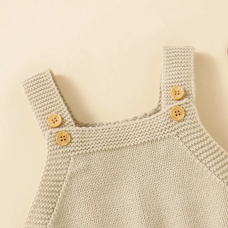 Baby Bodysuits Knit Newborn Girls Jumpsuit Sleeveless Summer 0-18M Infant Children Sling Clothes Fashion Solid Ruffles Cute Tops