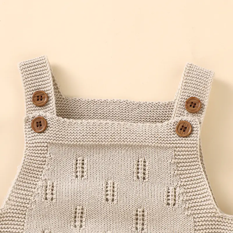 Cotton Baby Rompers Knit Infant Newborn Boys Jumpsuit Sleeveless Summer Toddler Girl Kid Clothing Hat Fashion Solid 2pcs Outfits