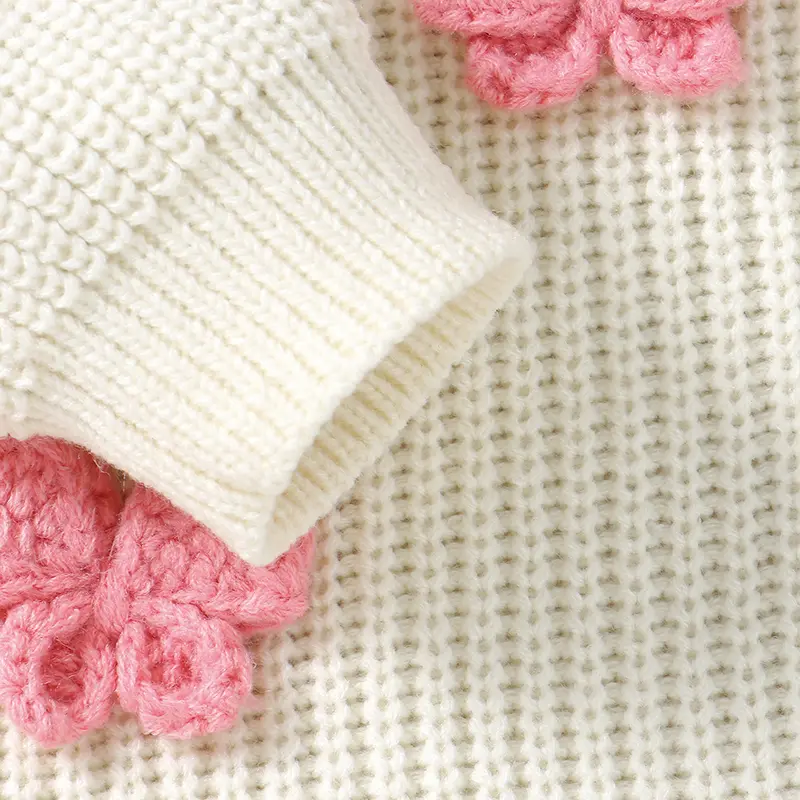 Newborn Baby Romper Knit Toddler Children Clothes Fashion 3D Bows 0-18M Overalls Sweater Infant Girl Jumpsuit Long Sleeve Autumn