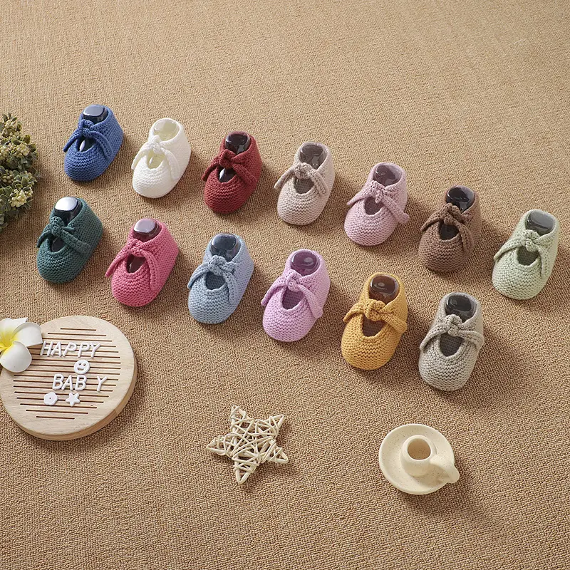Newborn Baby Shoes Knitted Infant Boy Girl Footwear Fashion Shallow Toddler Children First Bed Boots 0-18M Clothing Accessories
