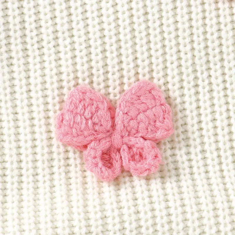 Newborn Baby Romper Knit Toddler Children Clothes Fashion 3D Bows 0-18M Overalls Sweater Infant Girl Jumpsuit Long Sleeve Autumn