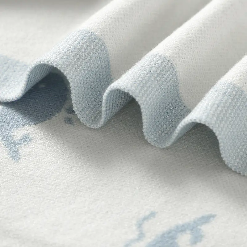 Newborn Baby Blanket 90*70CM Knitted Infant Boy Girl Bedding Quilt Fashion Cute Cartoon Whale Stroller Swaddling Wrap Super Soft