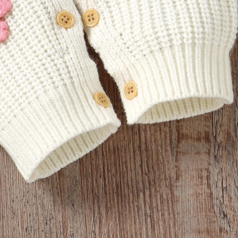 Newborn Baby Romper Knit Toddler Children Clothes Fashion 3D Bows 0-18M Overalls Sweater Infant Girl Jumpsuit Long Sleeve Autumn